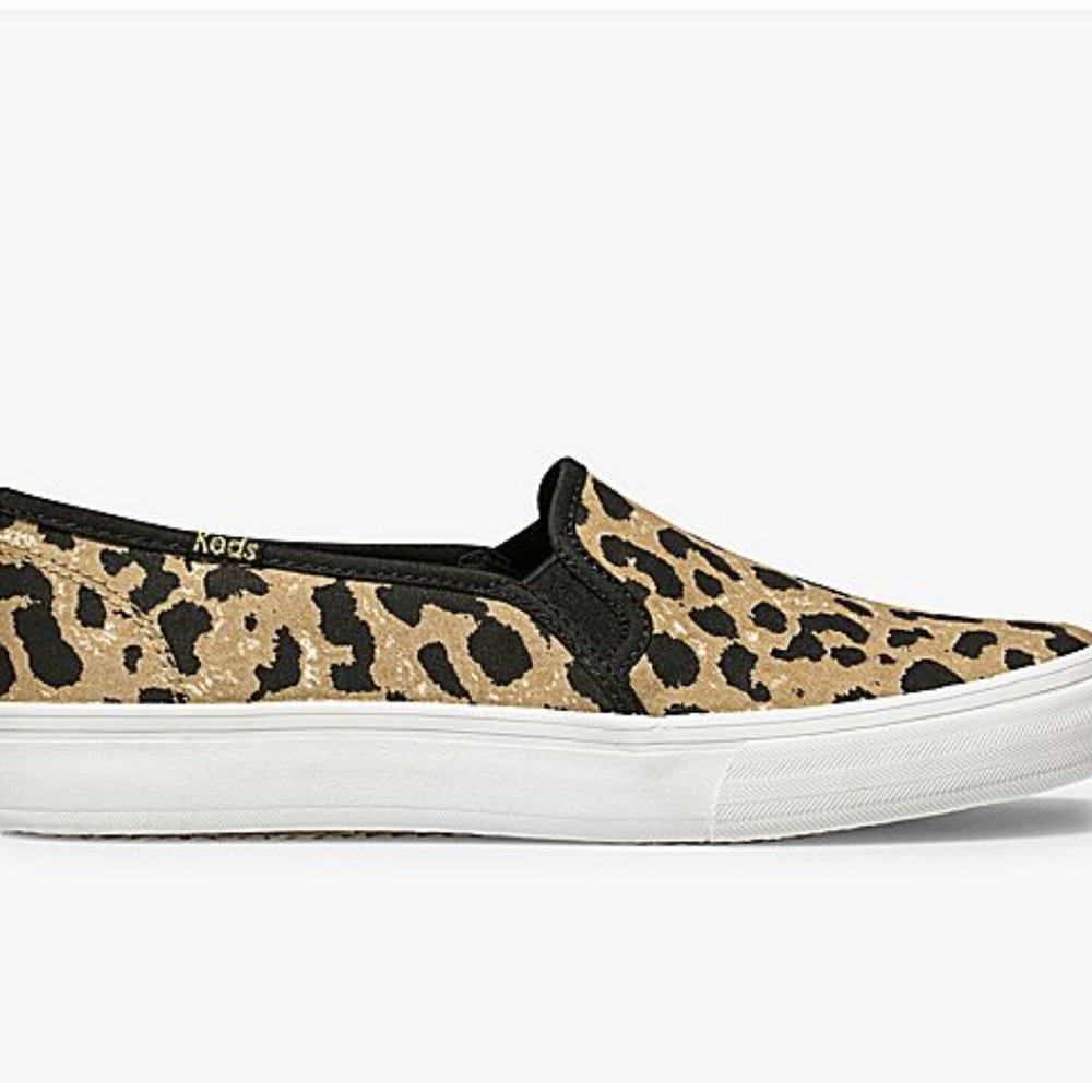 Keds leopard animal print slip on canvas sneaker, 6, brown - Picture 3 of 12